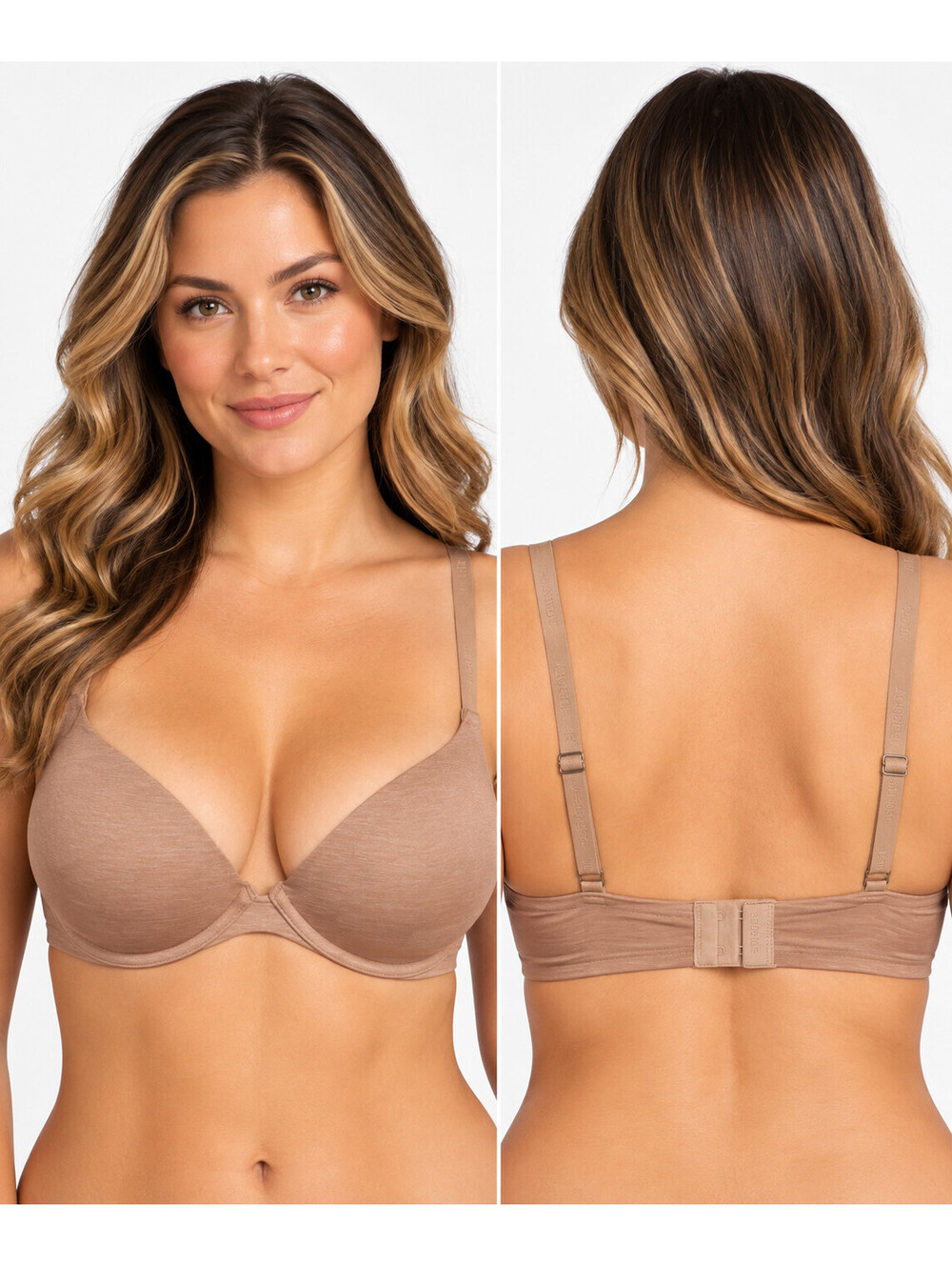 Adore Me Women’s Bra 34D Nude Tan Underwire Molded Cup Adjustable Straps NWT